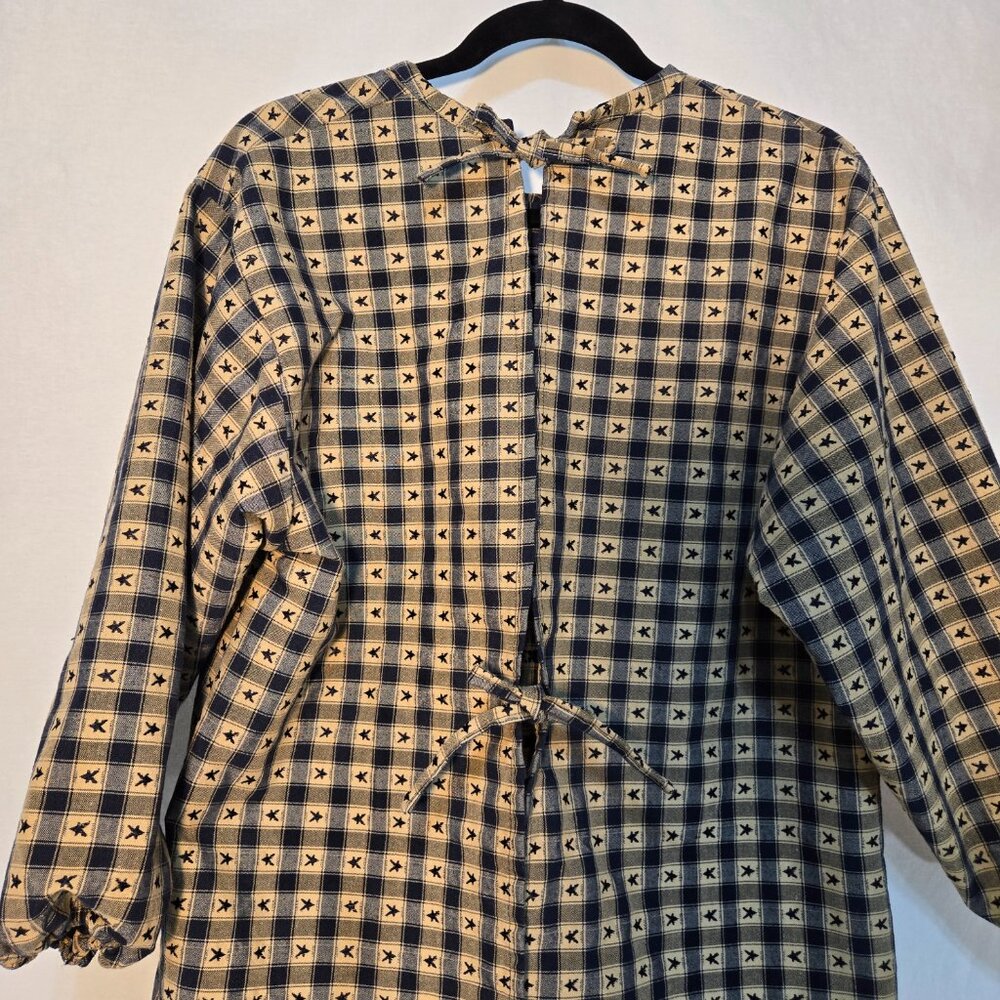 Vintage AMERICAN COUNTRY DOLL Handmade Blue/Mustard Heritage Cardigan Size S/M. - Picture 4 of 16